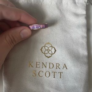 Jack Rose Gold Band Ring In Raspberry Crystal - 7